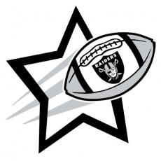 Oakland Raiders Football Goal Star logo heat sticker
