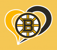 Boston Bruins Heart Logo heat sticker
