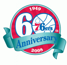 Philadelphia 76ers 2008-2009 Anniversary Logo custom vinyl decal