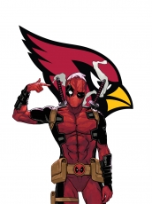 Arizona Cardinals Deadpool Logo heat sticker