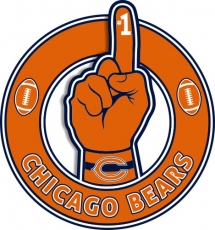 Number One Hand Chicago Bears logo custom vinyl decal