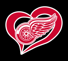 Detroit Red Wings Heart Logo custom vinyl decal