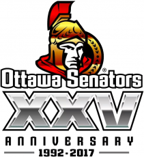 Ottawa Senators 2016 17 Anniversary Logo 02 custom vinyl decal