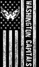 Washington Capitals Black And White American Flag logo custom vinyl decal