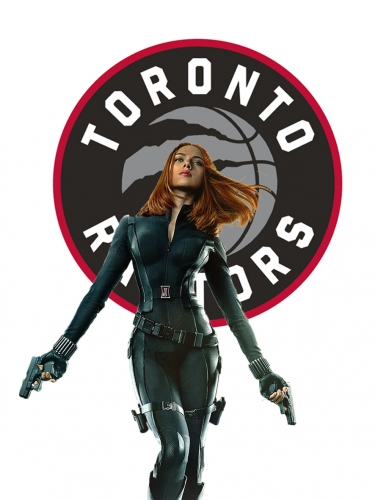 Toronto Raptors Black Widow Logo heat sticker