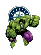 Seattle Mariners Hulk Logo heat sticker