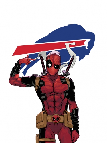 Buffalo Bills Deadpool Logo heat sticker