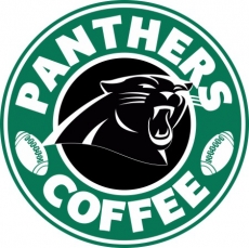 Carolina Panthers starbucks coffee logo heat sticker