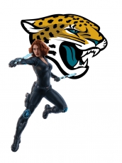 Jacksonville Jaguars Black Widow Logo heat sticker