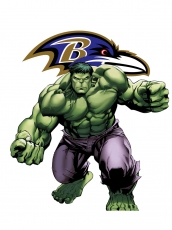 Baltimore Ravens Hulk Logo heat sticker