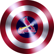 Captain American Shield With St. Louis Cardinals Logo heat sticker