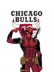 Chicago Bulls Deadpool Logo custom vinyl decal