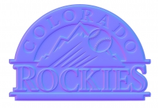 Colorado Rockies Colorful Embossed Logo custom vinyl decal