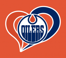 Edmonton Oilers Heart Logo custom vinyl decal