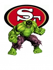 San Francisco 49ers Hulk Logo heat sticker