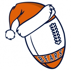 Chicago Bears Football Christmas hat logo heat sticker