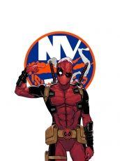 New York Islanders Deadpool Logo custom vinyl decal