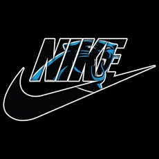 Carolina Panthers Nike logo heat sticker