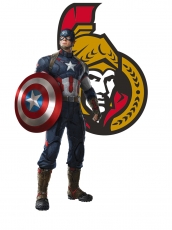 Ottawa Senators Captain America Logo heat sticker