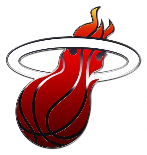Miami Heat Crystal Logo heat sticker