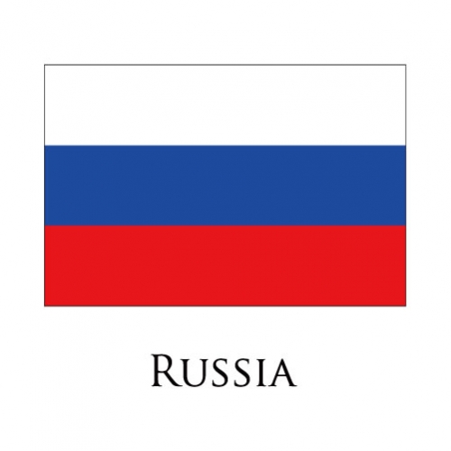 Russia flag logo heat sticker