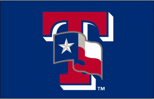 Texas Rangers 2013-2019 Batting Practice Logo heat sticker