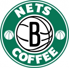 Brooklyn Nets Starbucks Coffee Logo heat sticker