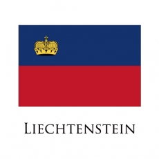 Liechtenstein flag logo heat sticker