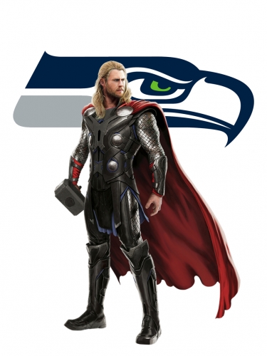 Seattle Seahawks Thor Logo heat sticker