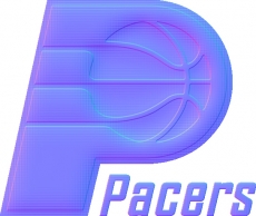 Indiana Pacers Colorful Embossed Logo heat sticker