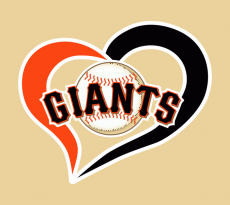 San Francisco Giants Heart Logo heat sticker