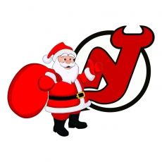 New Jersey Devils Santa Claus Logo heat sticker