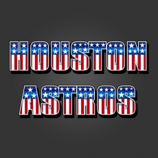 Houston Astros American Captain Logo heat sticker