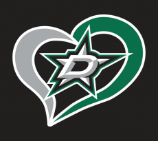 Dallas Stars Heart Logo heat sticker