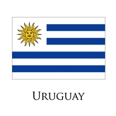 Uruguay flag logo custom vinyl decal