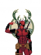 Milwaukee Bucks Deadpool Logo custom vinyl decal