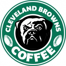 Cleveland Browns starbucks coffee logo heat sticker