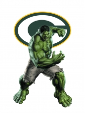 Green Bay Packers Hulk Logo heat sticker