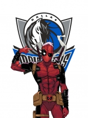 Dallas Mavericks Deadpool Logo custom vinyl decal