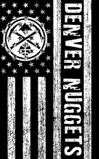 Denver Nuggets Black And White American Flag logo custom vinyl decal