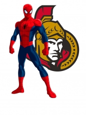 Ottawa Senators Spider Man Logo custom vinyl decal