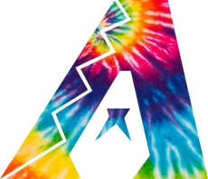 Arizona Diamondbacks rainbow spiral tie-dye logo heat sticker