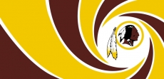 007 Washington Redskins logo heat sticker