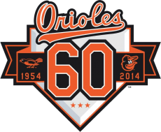 Baltimore Orioles 2014 Anniversary Logo heat sticker