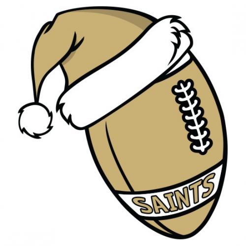 New Orleans Saints Football Christmas hat logo custom vinyl decal