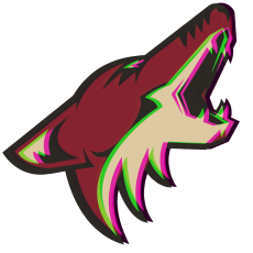 Phantom Arizona Coyotes logo heat sticker