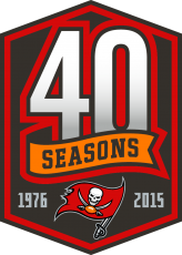 Tampa Bay Buccaneers 2015 Anniversary Logo heat sticker