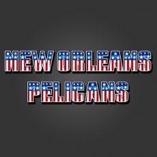 New Orleans Pelicans American Captain Logo heat sticker