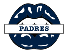 San Diego Padres Lips Logo custom vinyl decal