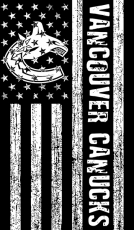 Vancouver Canucks Black And White American Flag logo custom vinyl decal